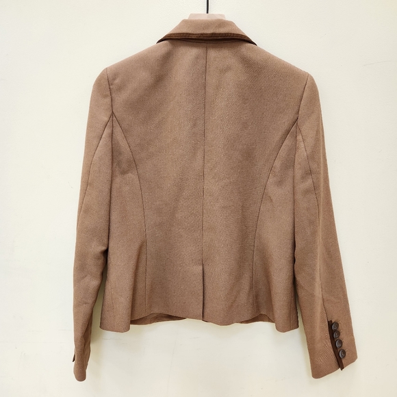 i.e. Brown Blazer Single Breasted One Button Lined Jacket Size 10 - Picture 2 of 13